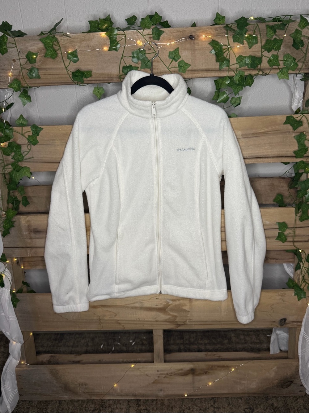 Columbia Women's Cream Full-Zip Teddy Fleece Jacket